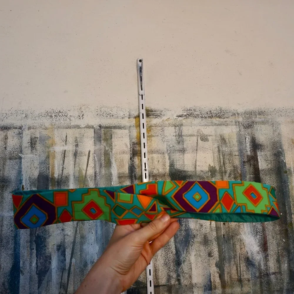 💚 VINTAGE PATCHINGTON Graphic Velcro Belt (S)
